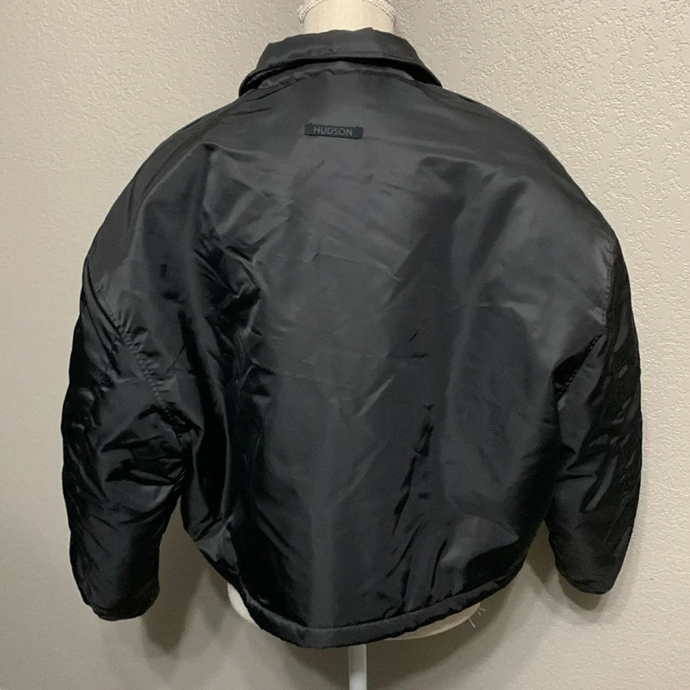 Hudson Black Boxy Crop Jacket S